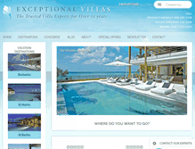 Tablet Screenshot of exceptionalvillas.com